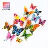 Decoração de Parede Borboleta 3D Acessórios Modificação Grande Fundo Branco Atmosfera da Parede Decoração de Sala de Estar Adesivo de Parede Borboleta 3D