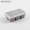 Forma de Gelo de Silicone de Grau Alimentício com Tampa Caixa de Gelo para Geladeira Ferramenta de Cubo de Gelo de Congelamento Rápido Forma de Gelo Doméstica de 6 Furos Bola de Gelo