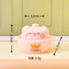 Cazuela de Animales de Dibujos Animados Lindos Accesorios de Resina DIY Casa de Muñecas Comida Miniatura Juguetes Mini Adornos de Escritorio Hechos a Mano