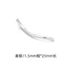 Pulsera Codo Forma de S Brillante Plata de Ley S925 Material para DIY Pulsera Trenzada de Cuerda con Cuentas Hecha a Mano Collar Tubo de Plata Accesorios de Plata