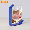 Porta-Retrato Acrílico Atacado Transparente de Dupla Face em Forma de L Estilo Mesa Moldura de Cristal para Desktop Moldura DIY para Exibição de Fotos