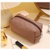 Bolsa de cosméticos de cuero PU, portátil, impermeable, pequeña, cuadrada, bolsa de viaje de gran valor, bolsa de lavado, bolsa de almacenamiento de cosméticos de cuero