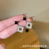 Pendientes de Circonita Micropavimentados de Moda Aguja de Plata S925 Lujo Accesible Elegantes Modernos Dulces Diseño de Nicho Pendientes de Alta Gama