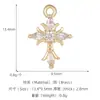 Colgante de Cruz Estilo Retro Chrome Hearts Colorido con Pedrería de Diamantes de Imitación Corazón Llave Llavero Accesorios para Joyería Hechos a Mano DIY Venta al por Mayor