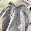 Suéter con Capucha de Color Sólido para Hombre Otoño e Invierno Versátil Nuevo Estilo 2024 Sudadera con Capucha Pullover Holgada Distintiva Otoño e Invierno Ins Trendy