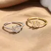 Anillo Ajustable Irregular Escalonado con Tachuelas de Diamante tipo Cubo de Azúcar para Mujer, Diseño de Nicho, Estilo Minimalista Ins, Anillo Versátil Apilable