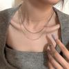 Corea del Sur Dongdaemun Nuevo Collar Retro Plata Tailandesa Diseño Nicho Collar Multicapa 925 Plata Moda Elegante