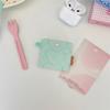 58303 Bolsa para Cosméticos con Capucha para Auriculares Suaves de Estudiante, Bolsa Pequeña Portátil, Bolsa Organizadora para Auriculares Bluetooth de Manzana para Niñas