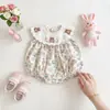 Roupas de Verão para Recém-Nascidos Estilo Coreano Macacão para Bebê Menina Macacão Fofo de Urso Vestido Leve 100% Algodão