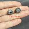 Cuentas espaciadoras antiguas de plata de Shanxi, estilo retro, cuentas de barril de plata cepillada, varios estilos, accesorios de juego literario DIY de plata Panax notoginseng