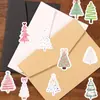 500 Hojas/Rollo Pegatinas de Rollo de Árbol de Navidad Maleta Taza de Agua Funda de Teléfono Móvil Decoración de Computadora Pegatinas Autoadhesivas Impermeables DIY