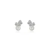 Th0230 S999 Aguja de Plata Súper Brillantes Completamente de Diamante Caballo Pequeño Pendientes de Perla 2026 Caballo Joven Lujo Pendientes de Gama Alta