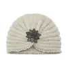 Gorros de Punto con Incrustaciones de Diamantes Europeos y Americanos Transfronterizos, Gorros Baotou Indios, Gorros Cálidos de Lana para Otoño e Invierno, Gorros de Punto con Protección para los Oídos
