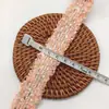 Cinturón Tejido de Tweed Colorido de Ala Ancha con Cerdas de Cepillo de Dientes, Lentejuelas Doradas de Seda, Accesorios para Ropa, Accesorios para Manualidades