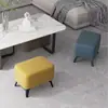 Taburete para Uso Doméstico, Taburete Cuadrado de Lujo Ligero, Taburete Bajo, Taburete Simple de Cuero, Sofá para Cambiar Zapatos, Mesa de Café, Banco, Reposapiés Creativo, Entrada, Sala de Estar
