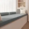 [La primavera no es demasiado tarde] alfombrilla moderna simple para mirador alfombrilla de ventana terciopelo teddy esponja extraíble y lavable tatami alfombrilla de balcón