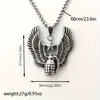 Collares Personalizados Estilo Retro Europeo y Americano, Colgante de Granada con Alas, Colgante de Acero Inoxidable, Joyería de Moda Lista para Enviar para Hombres