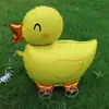 Balão Animal Cartoon Autovedante de Filme de Alumínio Novo Estilo com Corda e Rodas Brinquedo de Barraca de Feira Noturna Carrinho de Puxar para Caminhar Balão