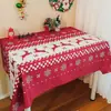 Mantel de Año Nuevo, mantel festivo rojo de Navidad, mantel de ambiente, mantel de comedor, par de manteles, mantel decorativo de estilo navideño.
