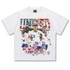 2025 Equipo de Fútbol Americano Transfronterizo de Verano Americano Retro Algodón Manga Corta Pesada Camiseta de Hombre Cuello Pequeño Manga Corta Hombre
