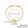 Pulsera de Gipsófila con Diamante Cuadrado Producto Nuevo Transfronterizo Chapado en Oro de 18 Quilates Pulsera de Moda Popular Elegante para Dama Joyería al por Mayor