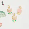 Pingente de Zircônia Microincrustada Gota de Óleo para Mulheres, Pingente de Colar de Morango Estilo Ins Mais Vendido, Fresco de Verão e Sensação de Alto Padrão