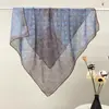 Novedades en Stock: Pañuelo Cuadrado de Algodón de Seda Estampado de 70 cm con Patrón Floral Francés Vintage, Chal Pequeño Delgado, Disponible al por Mayor