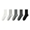 Calcetines para Hombre, Calcetas de Algodón Puro para Todas las Estaciones, Transpirables, Absorbentes de Sudor, Antibacterianos, Desodorantes, 100% Algodón, Calcetines Largos de Negocios para Hombre al por Mayor