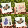Tarjeta Cuadrada Creativa Caballo de la Fortuna Morado 2026 Tarjeta de Felicitación de Buena Suerte y Prosperidad para Amigos para Compartir Postal