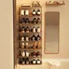 Zapatero multiusos ahorrador de espacio para la entrada del hogar, adecuado para apartamentos estrechos y propiedades de alquiler, una herramienta simple de almacenamiento y organización de zapatos