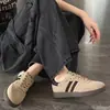 Comércio Exterior Primavera Novo Estilo Tênis de Treino Alemão para Mulheres, Sapatos Brancos Planos Retrô, Tênis Esportivos e de Lazer com Solado Macio, Tênis da Moda Forrest Gump