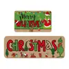 Amazon Navidad Grinch Alfombrilla Absorbente de Cocina para Piso Juego de Dos Piezas Felpudo para Puerta de Entrada Alfombra Decorativa Festiva