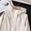 Jaqueta feminina casual japonesa com capuz, nova chegada, vermelha, primavera, durável, à prova d'água, S474177