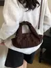 Bolsa de Mão Plissada Estampa de Leopardo Francesa Feminina 2026 Nova Bolsa de Ombro Único Transversal de Alta Qualidade Versátil Bolsa de Axila