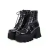 Botas Martin Impermeables para Mujer 35-44, Botas Bajas de Cuero para Mujer Otoño e Invierno, Puntera Redonda Suela Gruesa Antideslizante Talla Grande Botas para Mujer