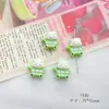 Liga Verde Cor Fofa Urso Laço Garra de Gato Borboleta Flor DIY Pulseira de Mão com Contas Material
