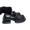Zapatos de mujer de cuero con suela gruesa estilo francés, nuevo modelo de otoño 2026, populares en línea, cómodos mocasines sin cordones con correas, estilo británico