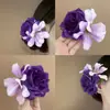 Nuevos Colores Flor Phalaenopsis Pinza de Pato Pinza para el Cabello en la Parte Posterior de la Cabeza para Mujer Pinza Horizontal Lateral Pasador