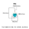 Plata de Ley S925 Chapada Eléctricamente Colgante con Forma de Corazón Cepillado de Precisión Material para Pulsera de Cristal Perla Collar Accesorios de Plata