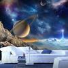Papel pintado para habitación infantil 3D Cielo Estrellado fondo de dormitorio papel pintado de dibujos animados niño espacial habitación tela de pared mural protección del medio ambiente