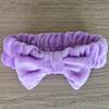 Faixa de Cabelo Borboleta Estilo Coreano com Bordas Largas, Acessório de Cabelo de Pelúcia Cor Sólida, Faixa de Cabelo Toalha para Lavar o Rosto, Estilo Coreano
