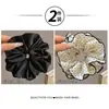 Goma para el pelo tipo scrunchie de encaje con lunares estilo coreano para mujer 2026 Nuevo Modelo de Alta Gama Lazo grande para el pelo Flor de pelo suave Cuerda para el pelo Accesorio para el cabello