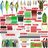 Kit Completo de Iscas Artificiais Spinnerbait Minnow Sapo Isca Macia Todas as Camadas de Natação Transfronteiriço
