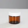Frasco de Creme, Frasco de Amostra de Creme para os Olhos, Frasco de Vidro Selado, Frasco Marrom para Creme Facial, Frasco de Pomada, Frasco Dispensador de Cosméticos Portátil