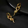 Pendientes Creativos Estilo Ins Europeo y Americano, Textura Galvanizada de Moda, Diseño Simple y Único, Pendientes en Forma de Serpiente