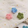 Flor de Lã Puff Flor Vermelha Pequena 3cm Fofa Acessórios de Flor para Suéter Cachecol Decoração de Cortina de Tubo para Roupas Bolsa