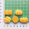 Juguete de Comida Brillante Pan Galleta Accesorios de Resina Hechos a Mano DIY Accesorios de Pegamento de Crema Pasador Funda de Teléfono Móvil Material para Joyería