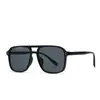 Gafas de sol cuadradas de doble puente, estilo retro moderno, para comercio exterior transfronterizo, estilo INS, para fotografía callejera 22003