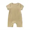 Ropa de Otoño de Color Sólido para Niños con Broches en los Hombros, Mameluco Corto de Algodón, Pelele para Recién Nacidos, Mameluco Unisex para Bebé