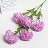 Flor de simulação cravo buquê falso finalizado alta qualidade ornamentos de sala de estar guirlanda floral de casamento atacado de fábrica